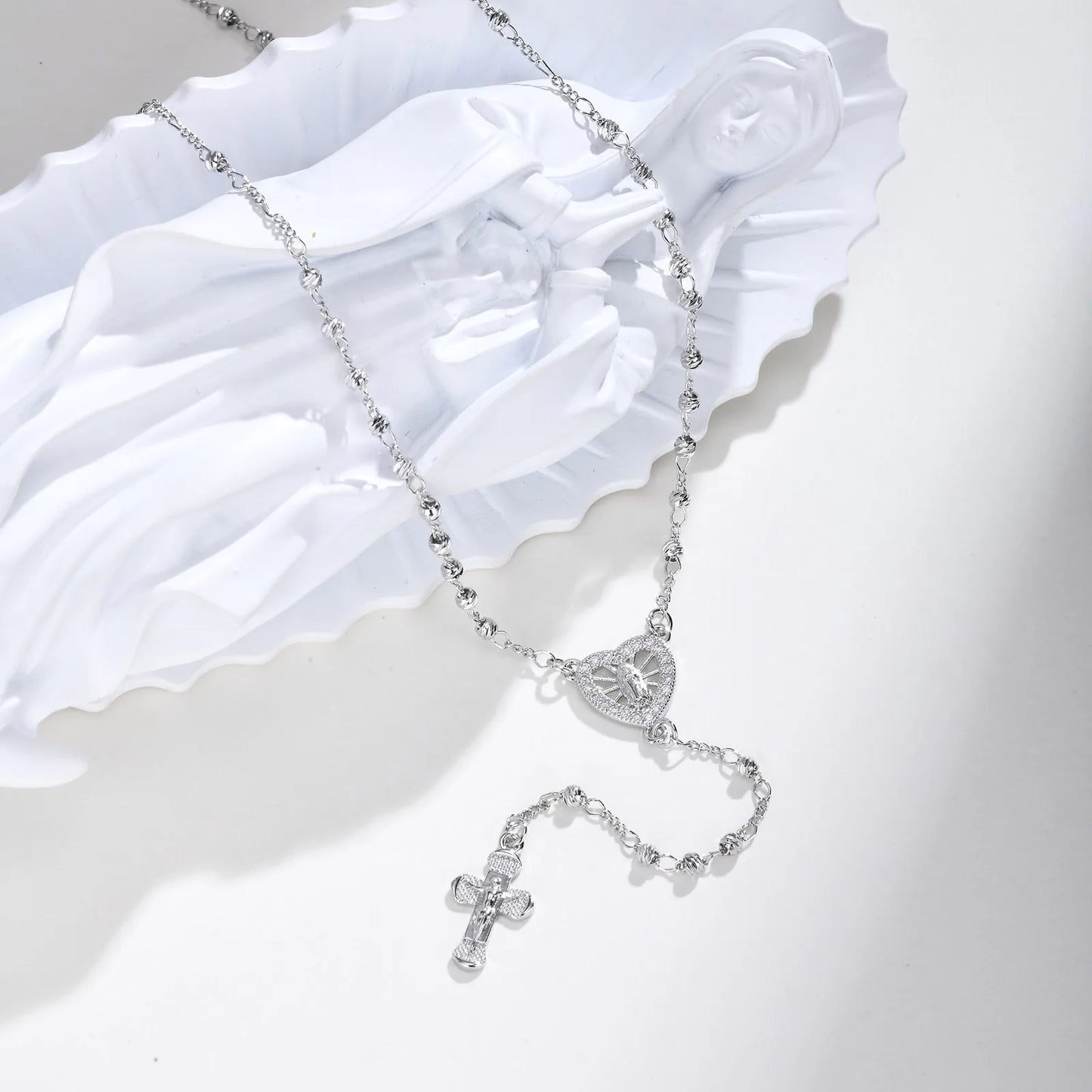 Eleganter Rosenkranz Silber & Gold