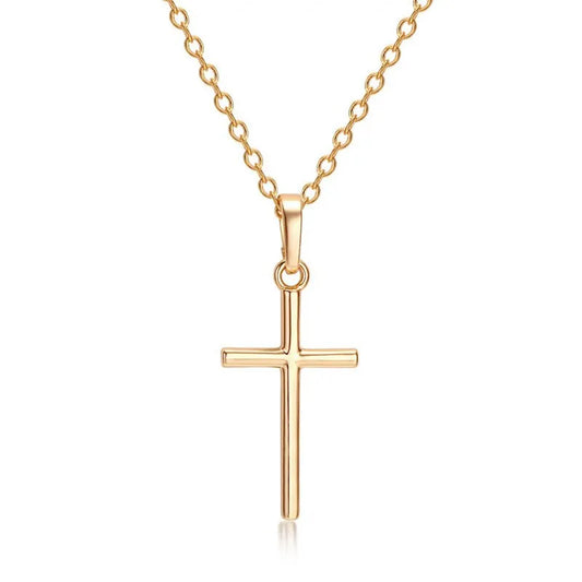 Klassische Goldene Kreuz Kette