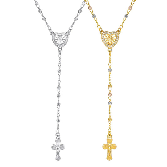 Eleganter Rosenkranz Silber & Gold