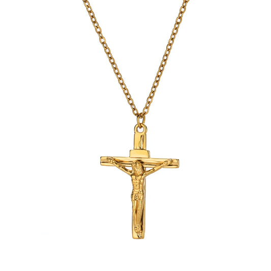 Edelstahl Jesus Kreuz Kette